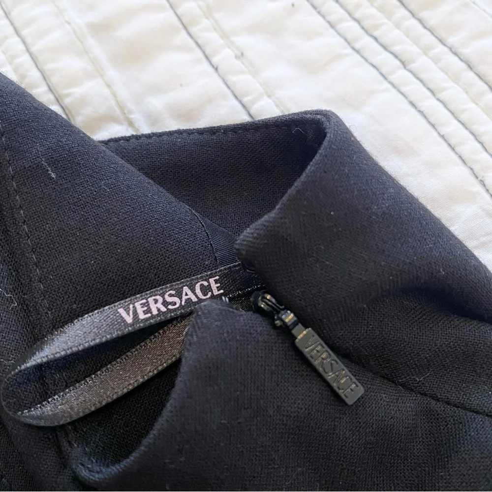 VERSACE Vintage 1990s Wool Pencil Skirt 14